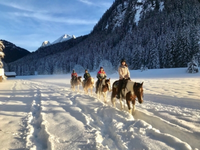 Dove fare una passeggiata a cavallo sulla neve