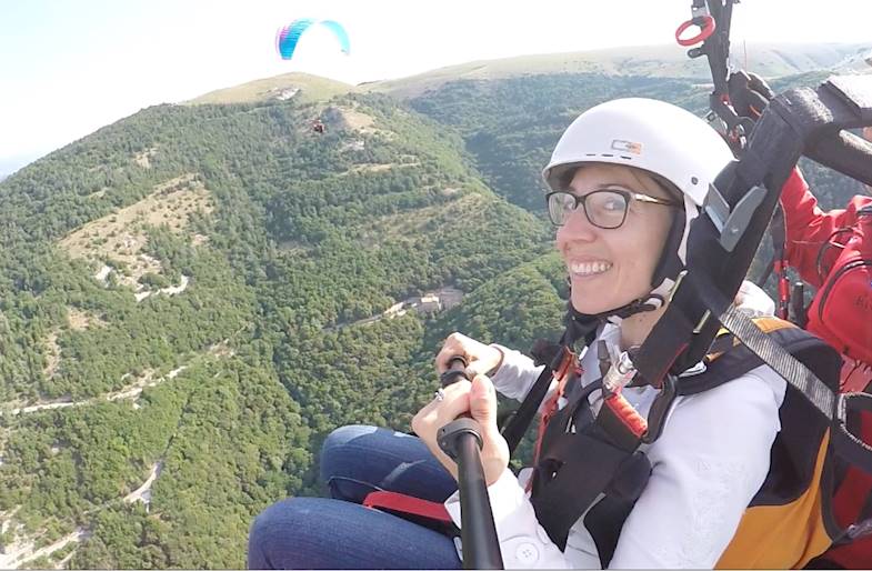 Parapendio a Gubbio in Umbria