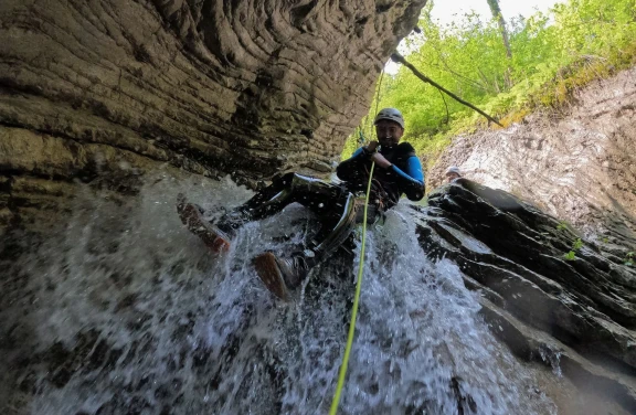Canyoning nella Val di Scroa vicino Belluno