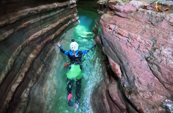 Canyoning nella Val Maor vicino Belluno