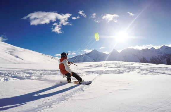 Corso di Snowkite in Valle d'Aosta