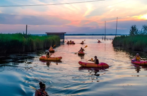 Packrafting sul Lago di Massacciuccoli