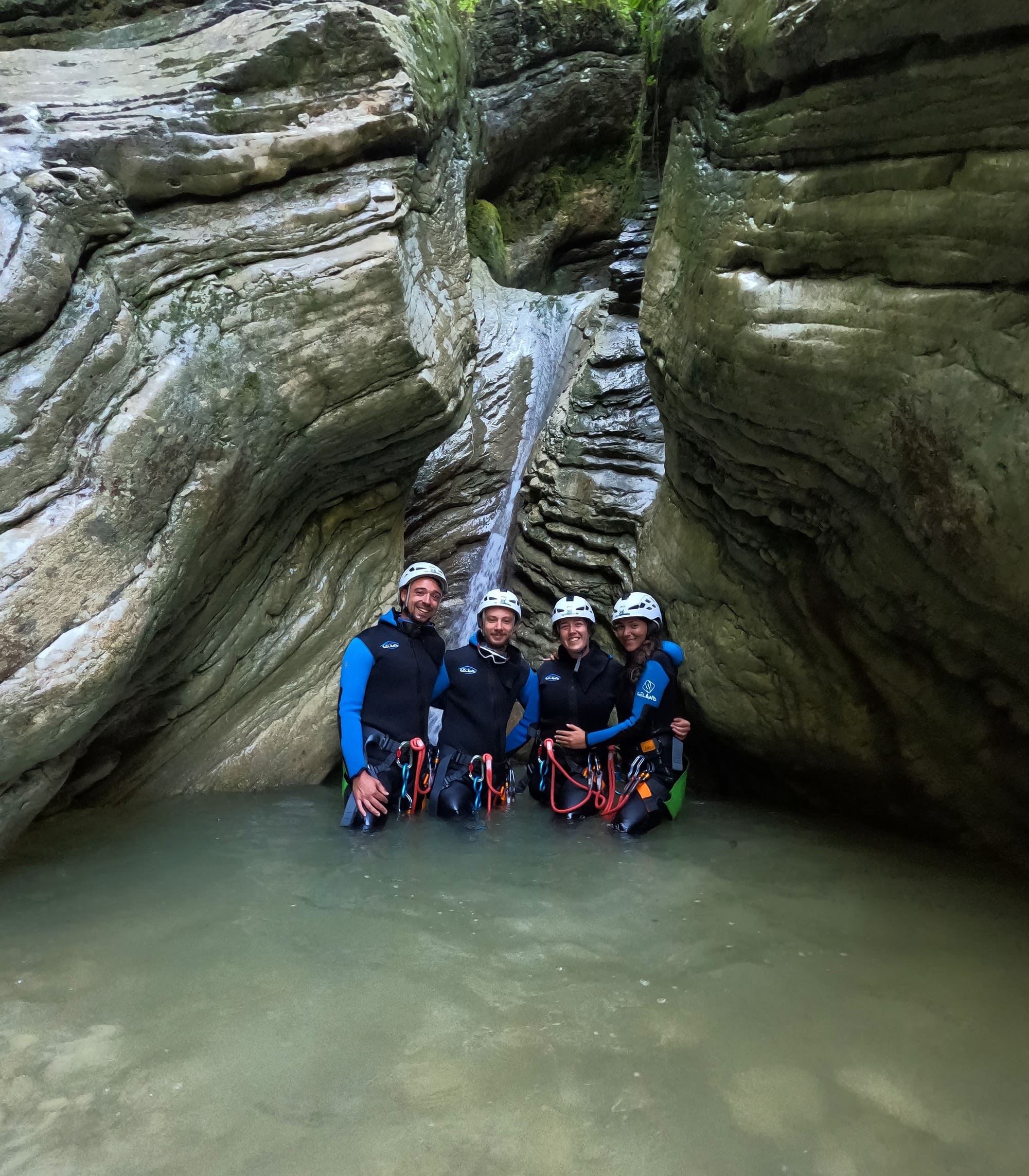 Canyoning nella Val di Scroa vicino Belluno