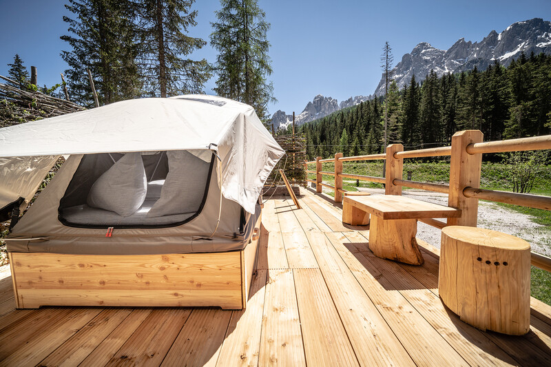 Glamping in Trentino Alto Adige sulle Dolomiti 