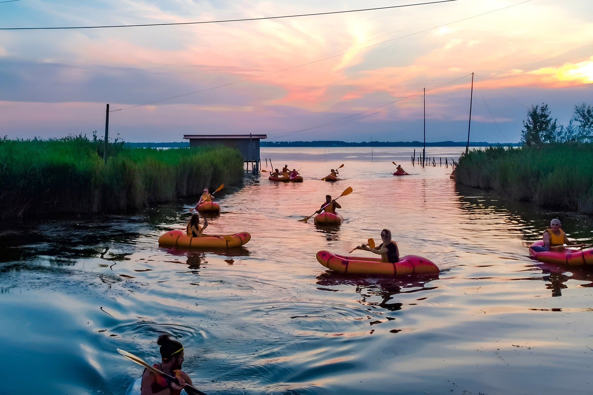 Packrafting sul Lago di Massacciuccoli